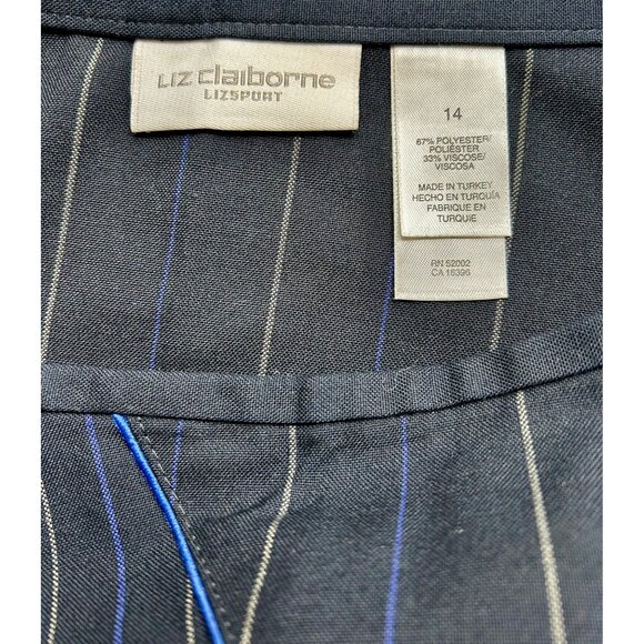 Liz Claiborne LizSport Diagonal Pinstripe Maxi Skirt Size 14 - Picture 3 of 7